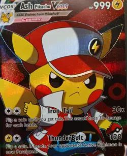 Pokemon - Ash Pikachu VCOS 007/055 - SWSH Vivid Voltage Cosplay - HOLO - NM - Image 4