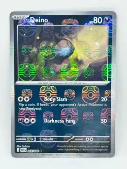 Pokemon TCG Deino (Master Ball Pattern) 065/086 Sv: White Flare Holo NM - Image 1