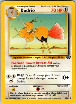 Dodrio 34/64 Jungle Pokemon LP Unlimited - Image 1