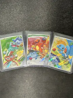Pokemon First Partner Illustration Kanto Starters Bulbasaur Charmander Squirtle - Image 1
