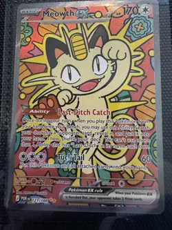 Meowth ex 121/088 ENGLISH Special Illustration Rare - Perfect Order SIR Pokemon - Image 1