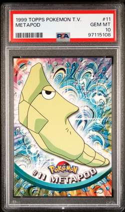 Metapod #11 Topps Pokemon Series 1 Green Logo 1999 - PSA 10 GEM MINT - Image 1
