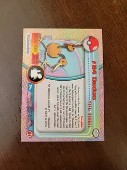 LP! Doduo - #84 Series 2 Topps Pokemon TV Animation Edition Blue Label - Image 2