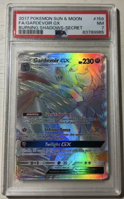 2017 POKEMON SUN & MOON BURNING SHADOWS SECRET #159 FULL ART/GARDEVOIR GX PSA 9 - Image 1