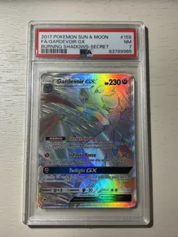 2017 POKEMON SUN & MOON BURNING SHADOWS SECRET #159 FULL ART/GARDEVOIR GX PSA 9 - Image 4