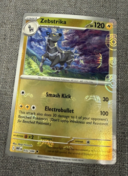 Pokemon Zebstrika #032/086 Holo Master Ball Pattern SV: White Flare - Image 1