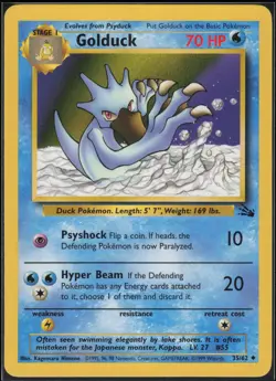 Golduck 35/62 Uncommon Fossil Pokemon Lightly Played - Image 1