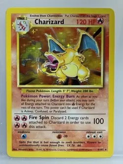1999 Charizard Base Set Unlimited 4/102 Pokemon - Image 1