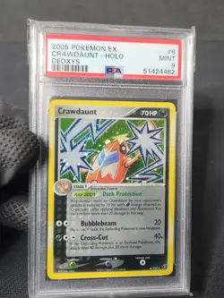 2005 Pokemon Ex Deoxys Crawdaunt Holo Foil #6 PSA 9 Mint Graded Pokemon Card - Image 2