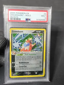 2005 Pokemon Ex Deoxys Crawdaunt Holo Foil #6 PSA 9 Mint Graded Pokemon Card - Image 4