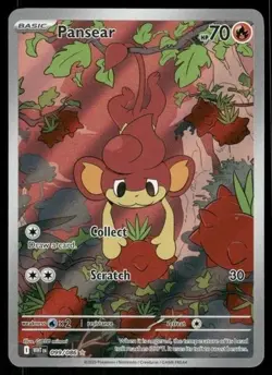 Pokemon Cards Pansear 099/086 White Flare Illustration Rare NM - Image 1