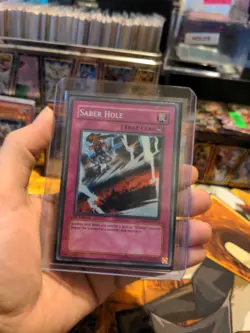 Yu-Gi-Oh! Saber Hole ABPF-EN073 Played MP Super Rare Trap Card 1st Edition - Image 1