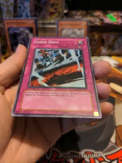 Yu-Gi-Oh! Saber Hole ABPF-EN073 Played MP Super Rare Trap Card 1st Edition - Image 3