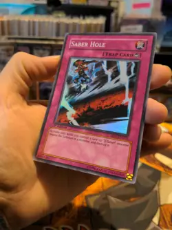 Yu-Gi-Oh! Saber Hole ABPF-EN073 Played MP Super Rare Trap Card 1st Edition - Image 5