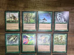 12 Green MTG Cards from Urza's Saga edition, Magic the Gathering 1998 - Image 2