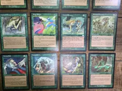 12 Green MTG Cards from Urza's Saga edition, Magic the Gathering 1998 - Image 3