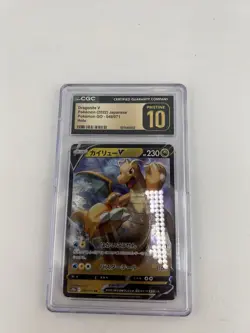 CGC Pristine 10 Dragonite V Holo 049/071 Pokemon GO Japanese Card - Image 1