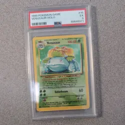 Pokemon Card Venusaur 015/102 Base Set Unlimited Holo PSA 5 - Image 1