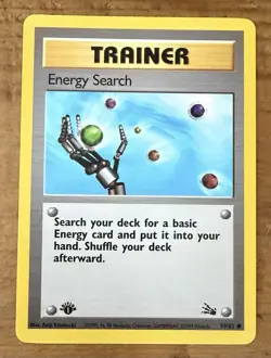 Pokemon TCG Trainer Energy Search #59/62 Non-Holo 1st Edition Vintage 1999 - Image 1