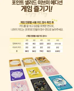 Pokemon Point Salad Eevee Edition Card Game Board Game NEW - Image 4