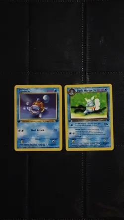 Pokemon TCG Squirtle 60/82 & Dark Wartortle 46/82 1st Edition 2000 Team Rocket - Image 1