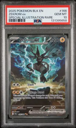 2025 Pokemon BLK EN Zekrom ex Special Illustration Rare #166 PSA 10 - Image 1
