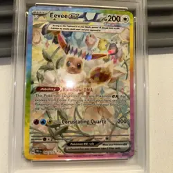 2025 POKEMON PRISMATIC EVOLUTIONS SPECIAL ILLUSTRATION RARE #167 EEVEE EX PSA 9 - Image 2