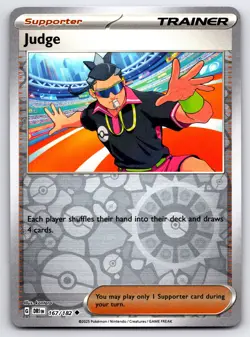 Pokemon SV10: Destined Rivals Judge - Uncommon (DRI) Reverse Holo 167/182 NM - Image 1