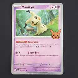 Pokemon TCG - Mimikyu Trick or Trade 2024 with awesome swirl! NM Free ship! - Image 3