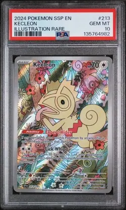 2024 POKEMON SSP EN-SURGING SPARKS ILLUSTRATION RARE #213 KECLEON PSA 10 - Image 1