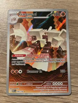 Pokemon Garganacl 147/132 Mega Evolution Base Set Illustration Rare Holo - NM - Image 1