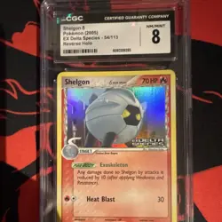 Pokemon TCG Shelgon EX Delta Species 54/113 Reverse Holo CGC 8 English (2005) - Image 1