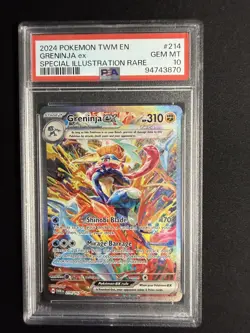 POKEMON GRENINJA ex 2024 TWILIGHT MASQUERADE #214 SPECIAL ILL. RARE PSA 10 - Image 1