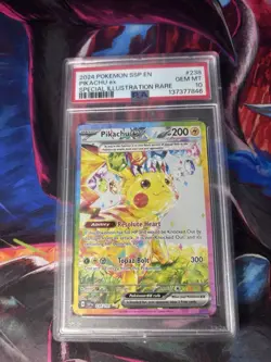 Pokemon TCG Pikachu ex 238/191 Surging Sparks Special Illustration Rare PSA 10 - Image 1