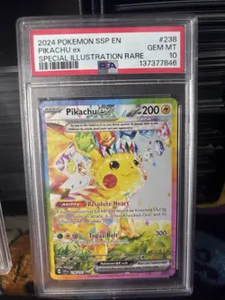 Pokemon TCG Pikachu ex 238/191 Surging Sparks Special Illustration Rare PSA 10 - Image 2