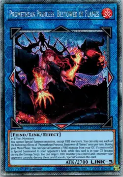 Yugioh Promethean Princess, Bestower of Flames RA03-EN050 1st Platinum Secret NM - Image 1