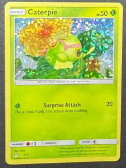 ✨Caterpie 2019 McDonalds Collection Pokemon Card 1 / 12 Holo Foil Shatterfoil NM - Image 1
