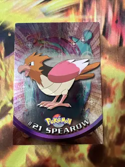 Spearow 21 Topps Silver foil Rays 1st print Pokemon Card, LP - Image 1