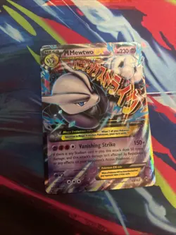 Pokemon M Mega Mewtwo EX Ultra Rare Holo TCG Card 63/162 - Image 1