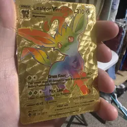 Pokemon TCG Leafeon VMAX Rainbow Secret Rare Card Evolving Skies 204/203 - Image 1