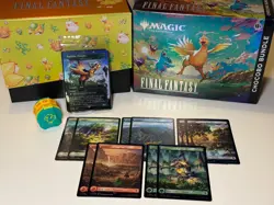 Final Fantasy MTG Chocobo Bundle box, Birds of Paradise Promo & Track Foil Lands - Image 1