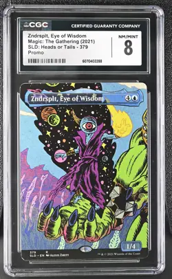 ZNDRSPLT, EYE OF WISDOM Secret Lair Display Commander Heads I Win CGC 8 MTG - Image 1