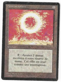 ►Magic-Style◄ MTG - Sol Ring - French Revised FBB - Played/Poor (inked) - Image 1