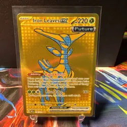 Pokemon Card Iron Leaves ex 176/131 Prismatic Evolutions Gold Full Art NM 2025 - Image 1