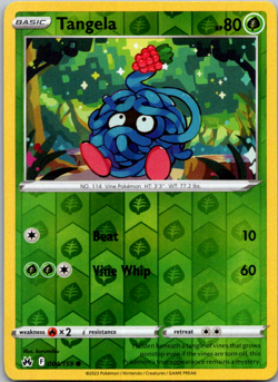 Tangela 004/159 Crown Zenith Reverse Holo Pokemon TCG NM - Image 1