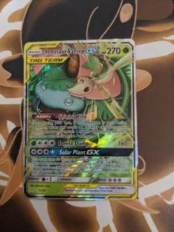 Pokemon TCG Venusaur & Snivy GX 1/236 Sm-Cosmic Eclipse English Card - Image 1