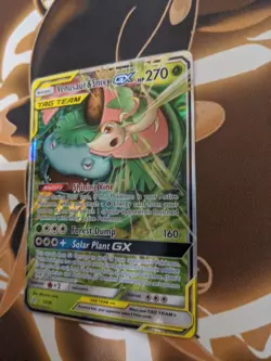 Pokemon TCG Venusaur & Snivy GX 1/236 Sm-Cosmic Eclipse English Card - Image 3