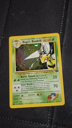 Pokemon Koga's Beedrill Holo Rare Unlimited 9/132 Gym Challenge 80 HP English - Image 1