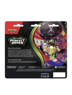 Pokemon Mega Evolution Perfect Order 3-Pack Blister (Chikorita Promo) - Presale - Image 2
