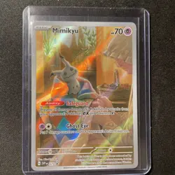 Pokemon Mimikyu SVP 075 Paldean Fates Full Art Black Star Promo IR NM - Image 1